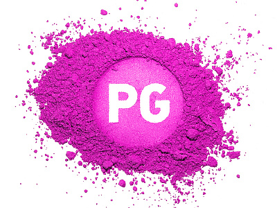 Profiling Glam branding identity logo magenta makeup pg powder