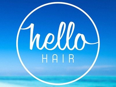 Hello Hair branding identity logo