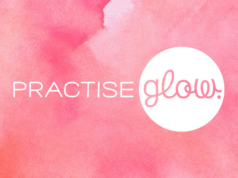 Practise Glow Logo Dribble branding identity logo typography brand