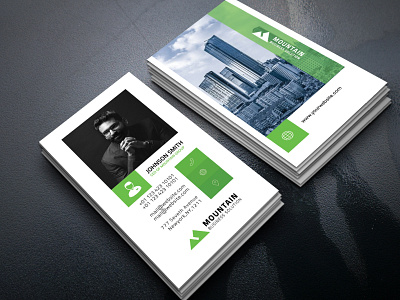 Company Business Card branding business card business card design design graphic design green id card logo photoshop print design typography vector visiting card