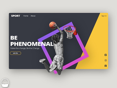 Sports Inspirational Website Design Template basketball design inspiration sports template ui ux website
