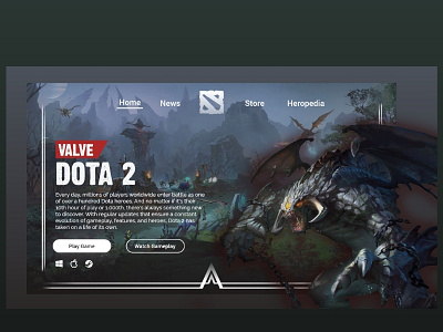 Dota 2 concept Website