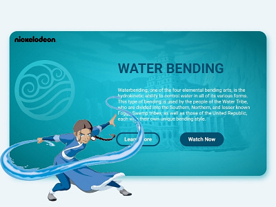 Avatar Water Bending Fan Page Concept