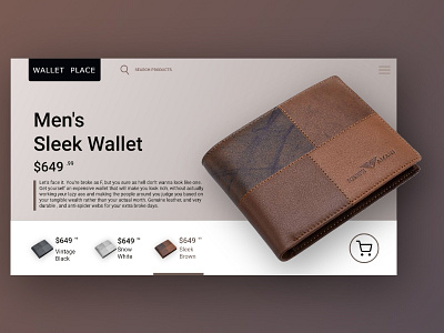 E-commerce web template design