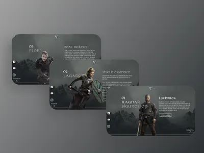 Vikings concept Website concept design floki history lagratha ragnar show tv vikings website