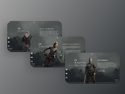 Vikings concept Website concept design floki history lagratha ragnar show tv vikings website