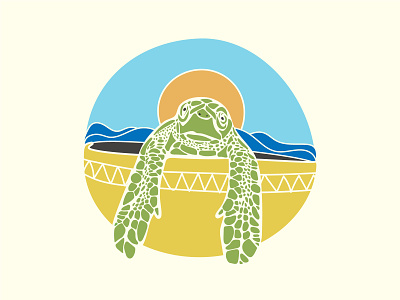 Palmarito t-shirt beach branding illustration sand sea tortue tortuga turtle vector