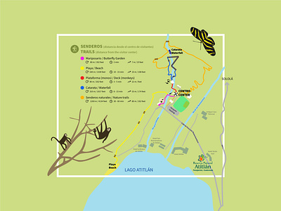 Trails map of Atitlan Nature Reserve