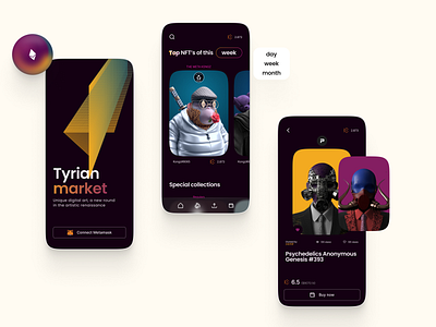 Tyrian NFT's market | mobile app MVP
