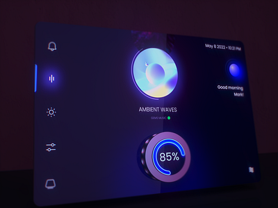 Smart home controller 3d app cinema controller design home smart home ui ux