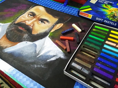 soft pastel art artist concept drawing illustraion jyothishkcs mohanlal painting soft pastel work software design