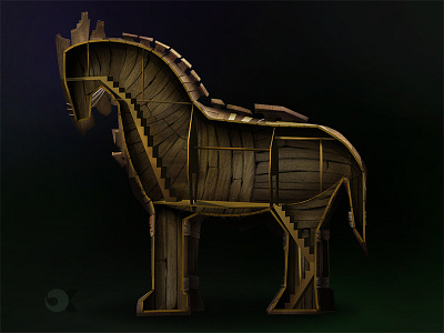 Trojan horse Interior art artwork character character concept concept design digital art illustration illustrator photoshop