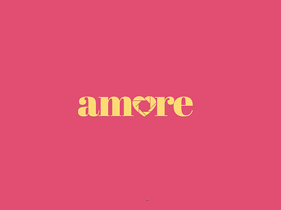 amore branding flat logo vector