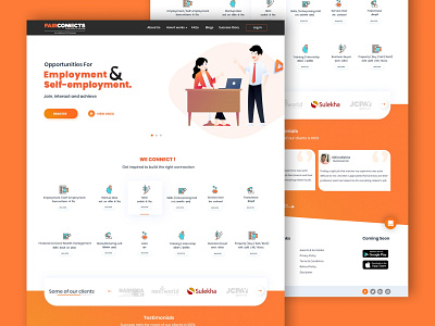Fair Connects Web Landing Page landing page ui ux