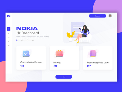 Nokia Hr Dashboard design ui ux web