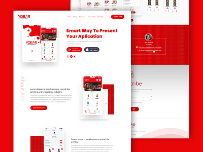 YoBar Landing Page Design design ui ux web