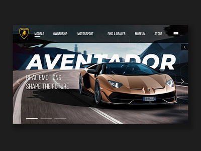 Lamborghini Redesign conceptual lamborghini photoshop photoshopart redeem coupon redesign ui webdesign
