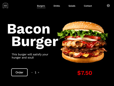 BaBurger design ui ux web