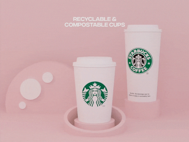 Starbucks Ads - 3D Concept 3d ads animation animation 3d blender branding coffee modelling motion design motion graphic starbucks