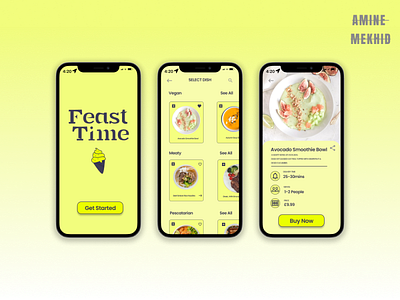 Feast Time Food Delivery App 2020 2020 trend feast time food delivery ios ios app iphone 12 november ui design ux design