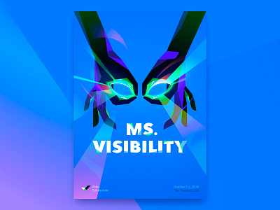 Ms. Visibility brand identity collaboration conference design event hands illustration poster superhero superpower vector wrike