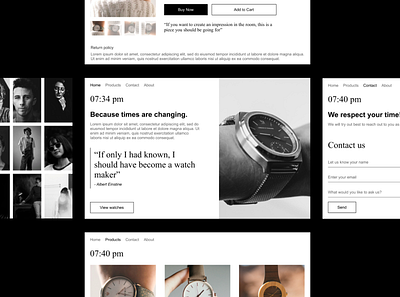 A watchaker's website branding design ui ux web design web ui