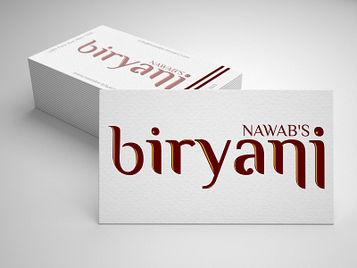 logo for NAWAB'S biryani branding briyani logo business card clean commercial corporate creative design graphic design identity illustrator logo modern new collection new concept photoshop simple typography ui vector