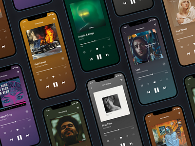 Music App Now playing Pages app design ui ux