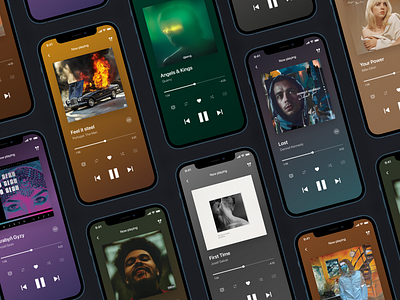 Music App Now playing Pages