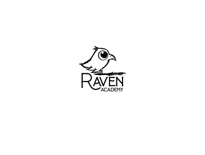 Raven Academy animal logo brand branding draw graphic design logo logos