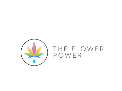 the flower power brand business design draw illistration logo vector