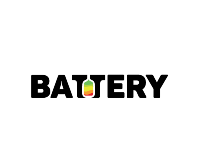 the battery battery brand business design draw energy food and drink illistration logo typography vector