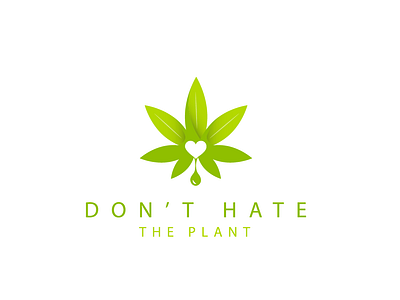 Dont Hate The Plant brand branding cbd design draw drop green health icon illistration leaves logo nature logo plant retail design vector