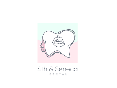 4th & seneca dental art logo branding dental clinic design draw girl illustration health ideas illistration logo logos vector