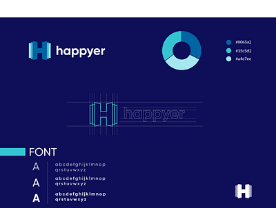 happyer01 brand branding business card design h logo icon illistration logo logos medern technology vector