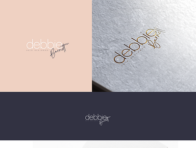 debbie beauty logo brand branding card design female hair hair salon illistration logo logo design logos luxury logo makeup vector