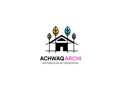 achri achwaq architechture logo architecture brand branding design icon illistration logo logos modern logo vector
