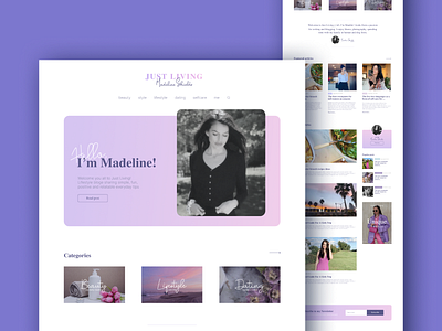 Girl's blog blog branding pinkblog ui webdesign womansblog