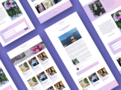 Girl's blog blog pink purple ui webdesign womansblog