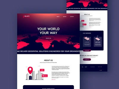 Bullseye mapping website blue site bm bullseye dark blue gis gis site landing landingpage map site mapping red and blue red site ui