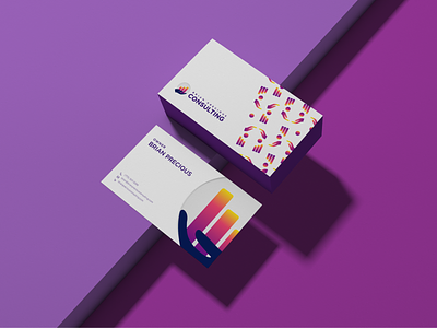 Marketing business card branding business card logo purple card