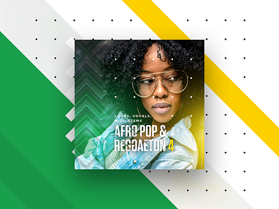 Afro Pop & Reggaeton 4 abstact afro album art artwork cd cover design dynamic green marketing music musician packaging pattern reggae reggaeton typogaphy urban yellow