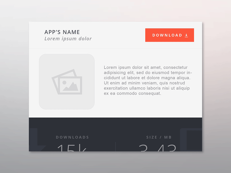 App Sth … Page application gif interface landing page swipe template ui ux web www