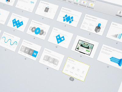 Slides blue chart deck flat iconography keynote minimal minimalist powerpoint presentation slide slideshow speaking