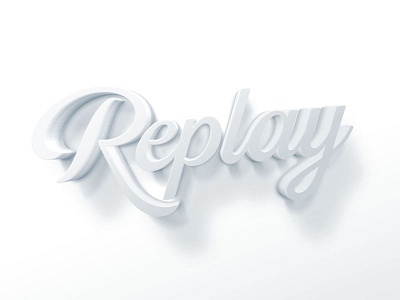 Replay 3d blue branding identity logo logotype mark ott shadow tv typography wordmark