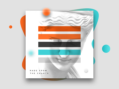 Pads From The Charts abstract album art artwork blue cd cover design music musicians orange packaging turquoise