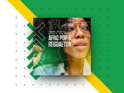 Afro Pop & Reggaeton abstract album art artwork cd cover green music musicians packaging reggae slice typography urban yellow