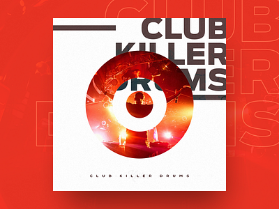 Club Killer Drums album art artwork cd cover dj music musicians orange packaging red typography