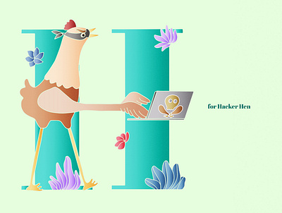 H 2d art 36daysoftype design illustration illustration art logo typedesign typography