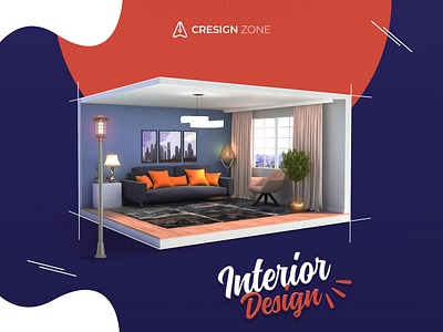 Social Media Campaign - Interior Design 3d 3d art app branding branding design design illustration interior interiordesign logo web